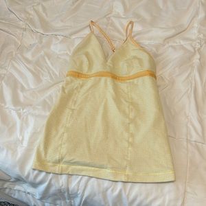 Lulu Lemon Tank top in yellow gingham